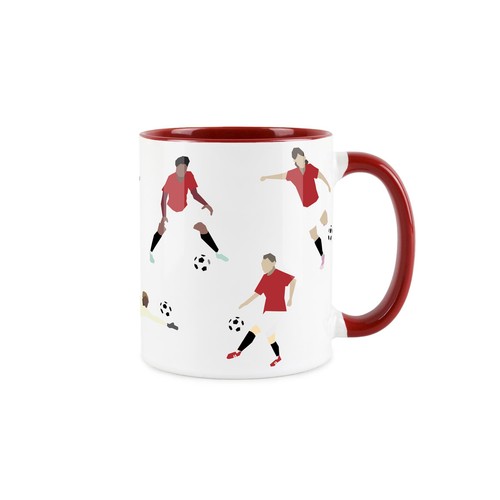 Red football team mug sports - football,