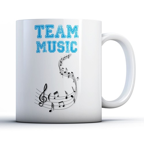 Team music printed mug - team,