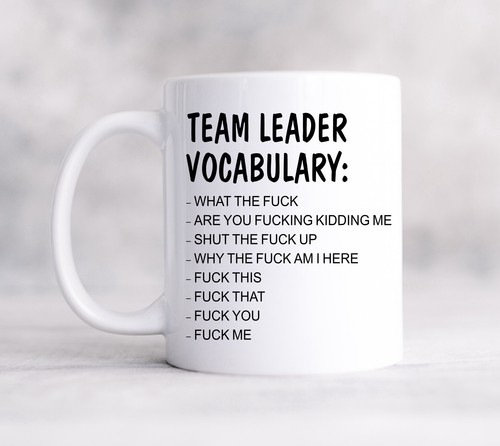 Team leader mug funny - leader, rude