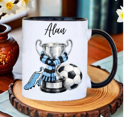 Personalised football mug - football,